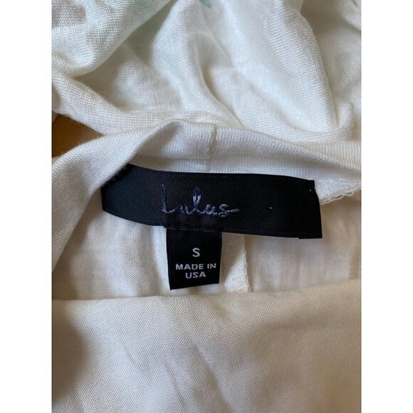 𝅺LULU'S "Back To Basics" Womens White Long Sleeve Tshirt Sz Small Back Cut Out - Picture 6 of 8